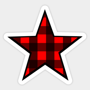 Classic Buffalo Plaid Star Sticker